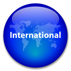 INTERNATIONAL Button (global world map travel worldwide web)