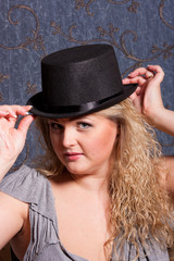 charming   woman in a hat
