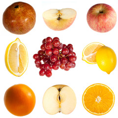 collage of fruits