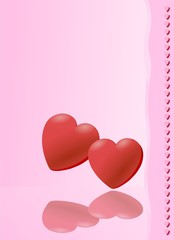 pink Valentine card