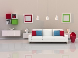 Obraz premium Interior of the modern room, study room