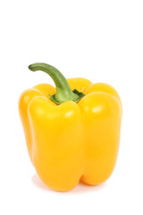 Sweet Yellow Bell Pepper isolated on white background