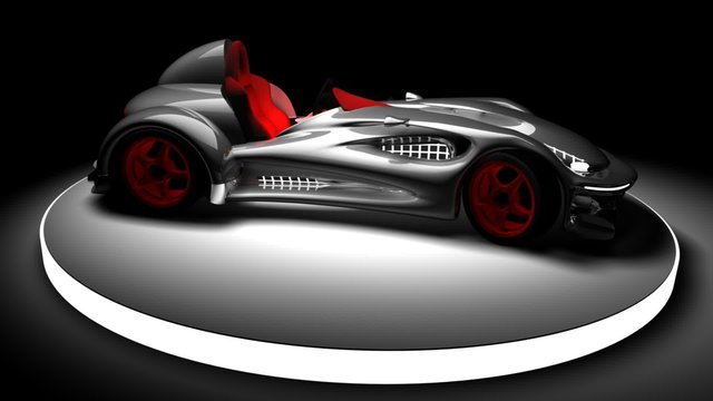 Concept car 3d render (HD, 30fps, loop)
