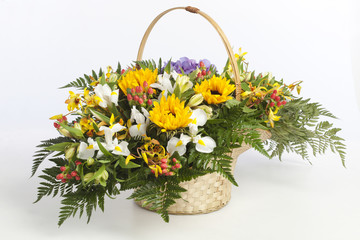Basket with flowers