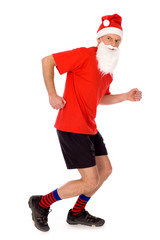 Fototapeta na wymiar Running Santa