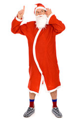 Funny Santa pointing