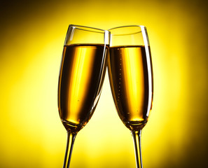 flutes of champagne
