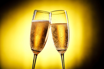 flutes of champagne