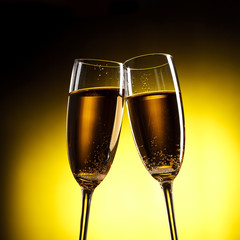 flutes of champagne