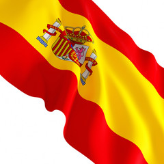 spanish flag on white