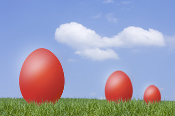 Rote Ostereier