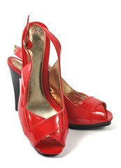 Woman red shoe