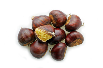 chestnuts open