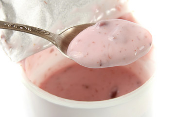 spoon of yogurt