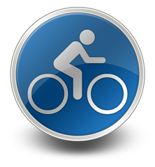 Glossy Icon "Bicycle Symbol / Bicycle Trail"