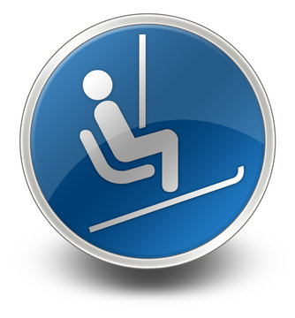 Glossy Icon "Ski Lift"