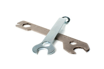 Two wrenches.