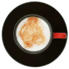 cappuccino on white background