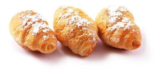 Croissant covered with powdered sugar