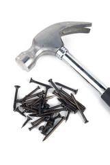 Nails and hammer
