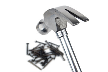 Nails and hammer