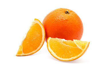 oranges on white background