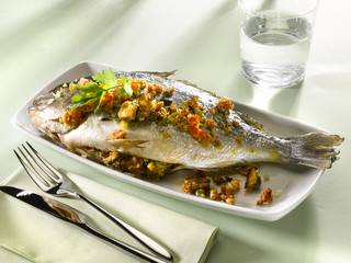 daurade farcie - orata ripiena - bream stuffed