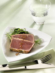 steak de thon aux épices - tuna steak with spices