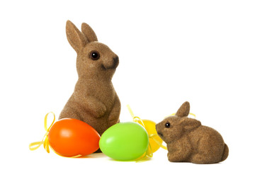 Osterhasen, Nest und Ostereier