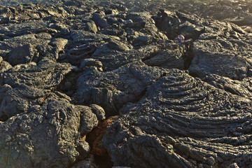 Stones of volcanic flow give a beautiful  structure