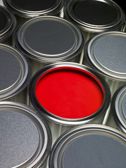 Paint cans full frame