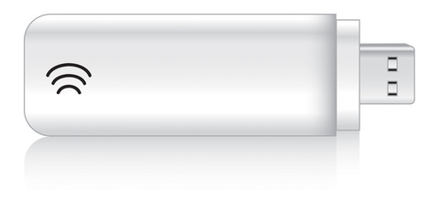 USB Stick wei&szlig; funk