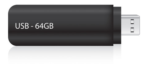 USB Stick schwarz 64GB