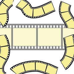 Fototapeta premium Background with yellow photo film