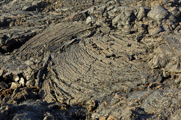 Stones of volcanic flow give a beautiful  structure