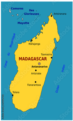 "Carte de Madagascar" fichier vectoriel libre de droits ...