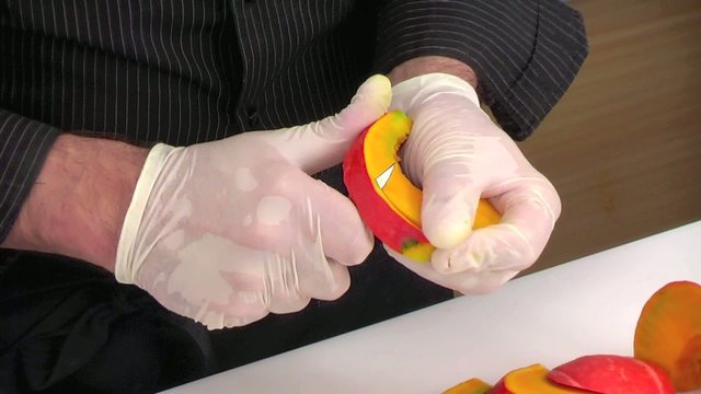 peeling pumpkin