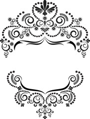 Decorative frame ornament.  Graphic arts.