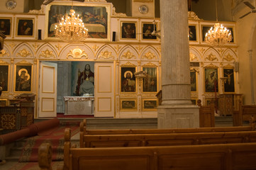 Interior Coptic Cathedral, Luxor, Egypt