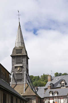 France, Normandie, Honfleur, clocher de l'église