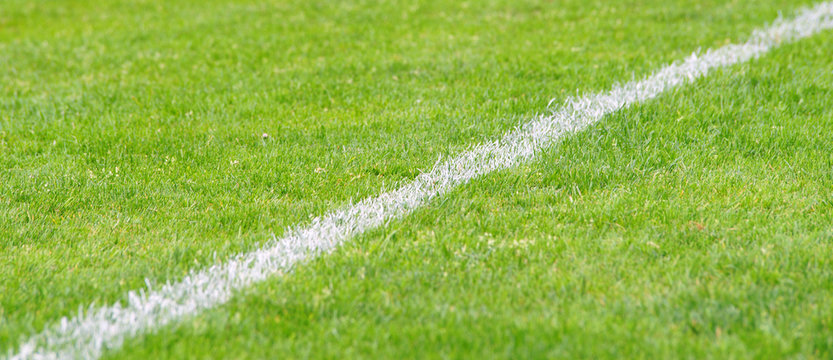 Fußball Rasen mit Linie diagonal - Soccer Grass