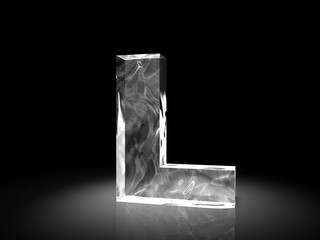 letter L of ice