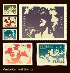 Venice Carnival stamps