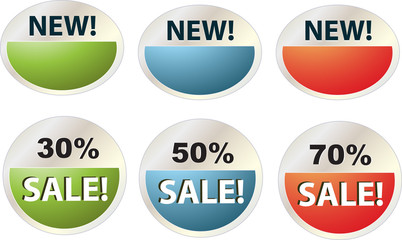 Vector stickers-New and Sale