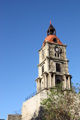 Der Uhrenturm in Rhodos Stadt