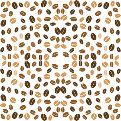 coffee background seamless with many beans