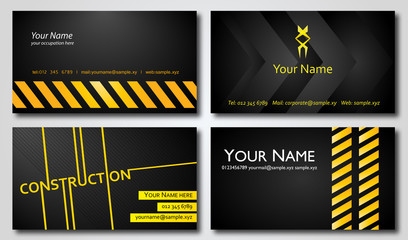 Construction Business Cards Set