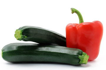 paprika und zucchini