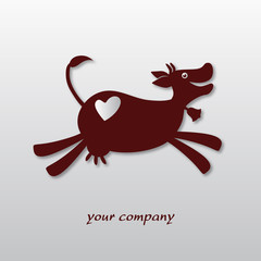 logo entreprise, logo vache