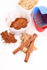 Cinnamon and Brown Sugar Pastry Baking Ingredients